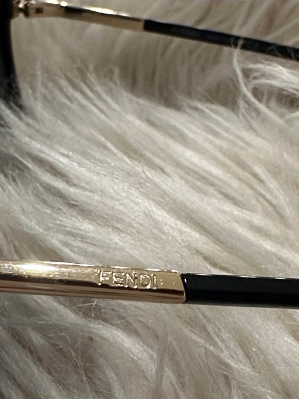 Fendi Black and Gold Oversized Square Sunglasses - Picture 3 of 6